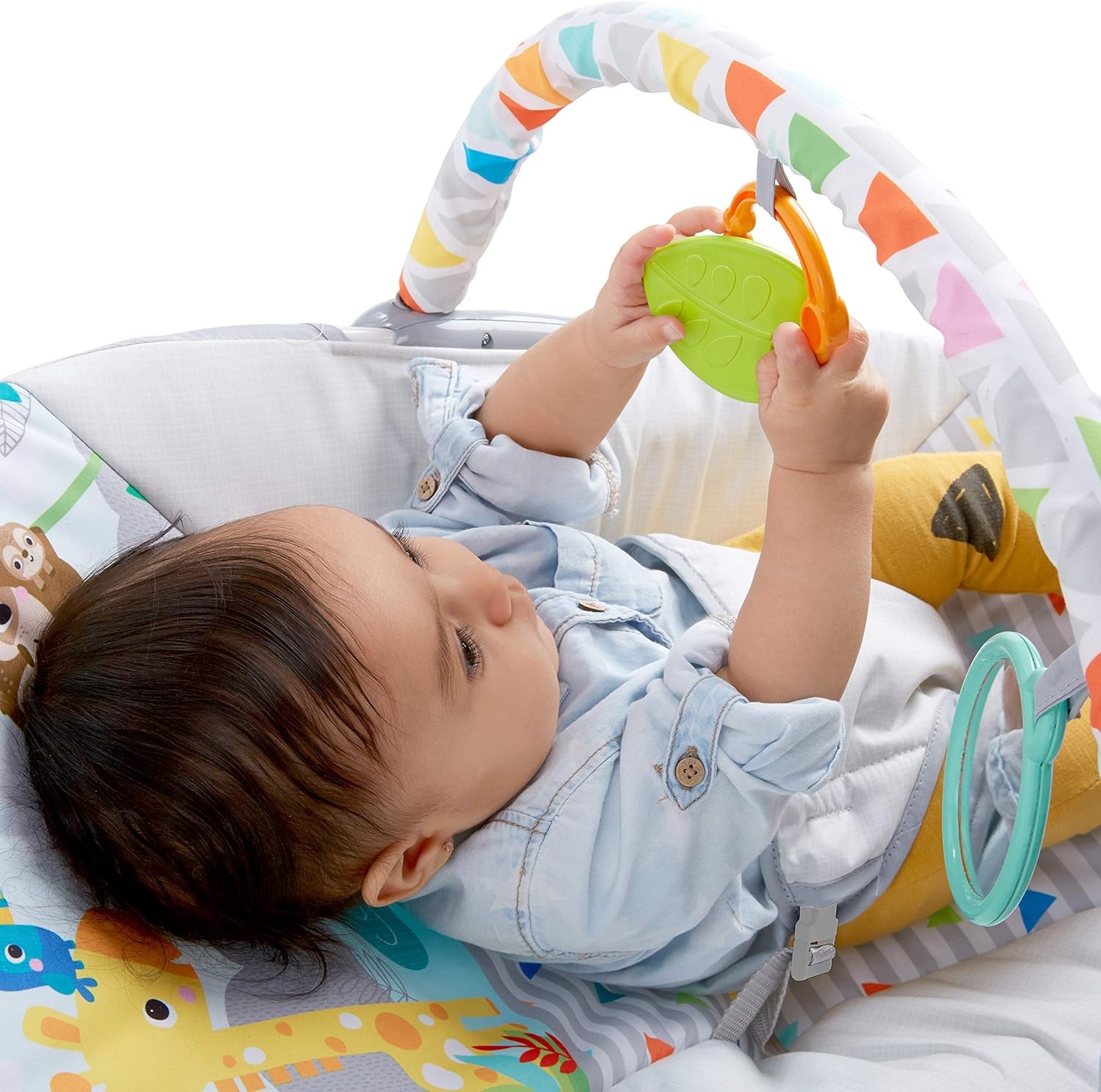Bright Starts Safari Fun - Vibrating Bouncer with Toy bar
