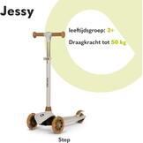 Lionelo Jessy Driewieler Step voor kinderen - Bruin - In hoogte verstelbaar