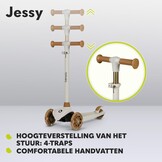 Lionelo Jessy Driewieler Step voor kinderen - Bruin - In hoogte verstelbaar
