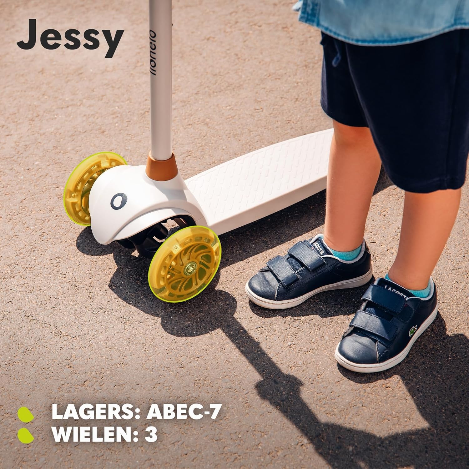 Lionelo Jessy Driewieler Step voor kinderen - Bruin - In hoogte verstelbaar