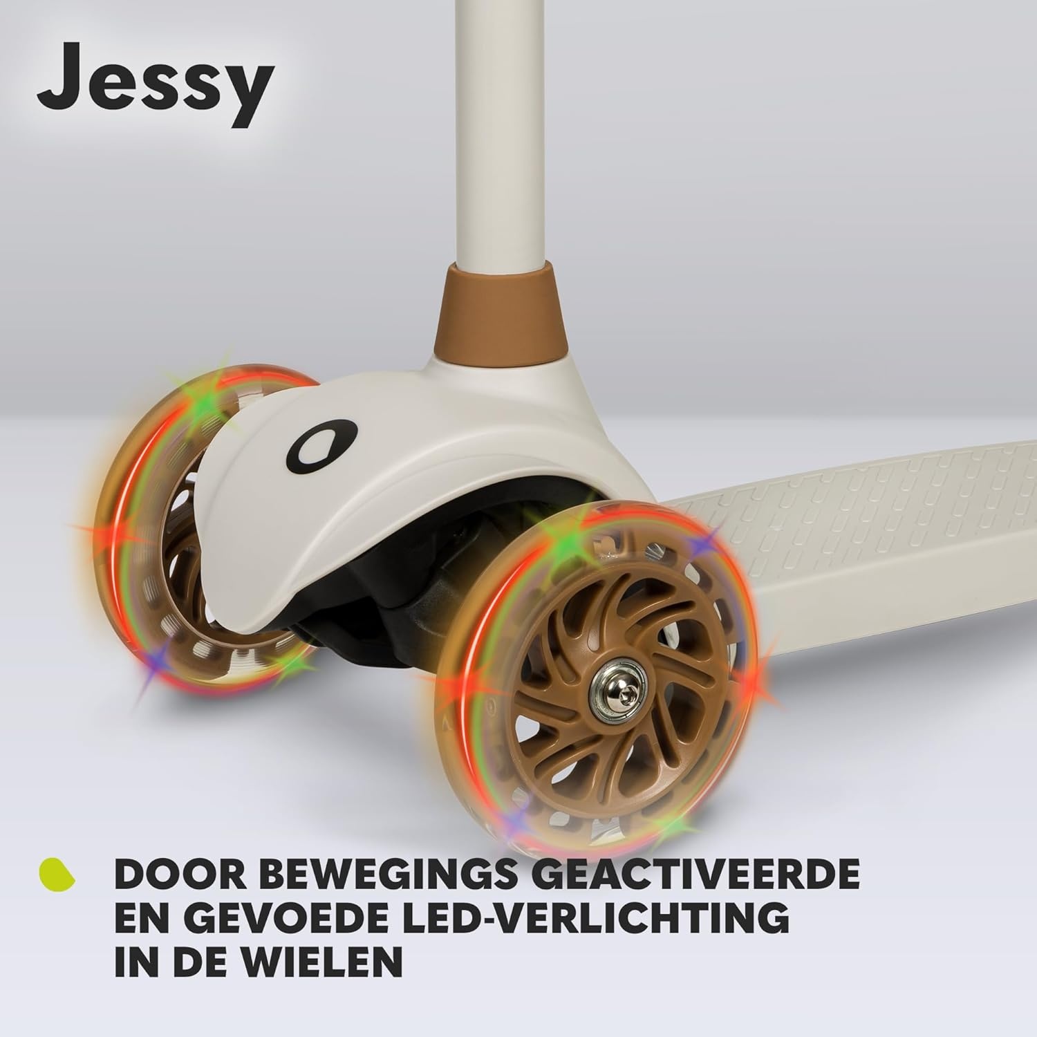 Lionelo Jessy Driewieler Step voor kinderen - Bruin - In hoogte verstelbaar
