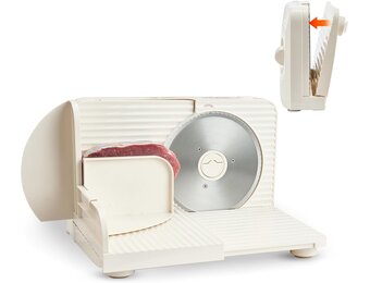 VEVOR Allessnijder, 180 W, elektrische snijmachine met 17 cm lemmet, vleessnijmachine met instelbare dikte van 0-15 mm, voor bevroren vlees, ham, prime, steak