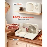 VEVOR Allessnijder, 180 W, elektrische snijmachine met 17 cm lemmet, vleessnijmachine met instelbare dikte van 0-15 mm, voor bevroren vlees, ham, prime, steak