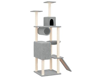 vidaXL Kattenmeubel met sisal krabpalen 168 cm lichtgrijs