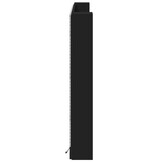 vidaXL Hoofdbordkast met LED-verlichting 180x16,5x103,5 cm zwart