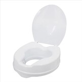 Toiletbril voor volwassenen, verhoogde toiletbril, 12 cm, met afdekking, geschikt voor ouderen, zwangere vrouwen, revalidatieverzorgers enz.