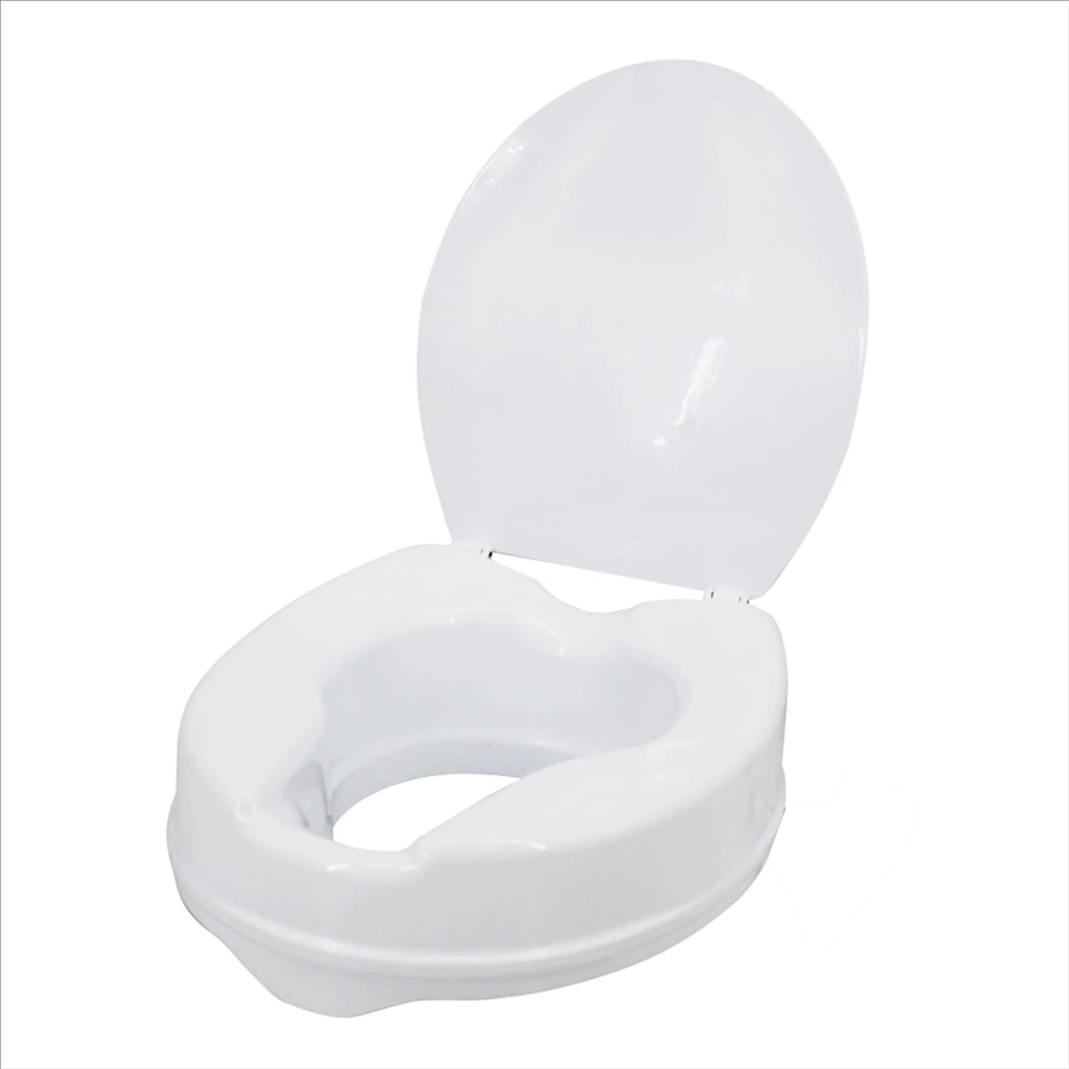 Toiletbril voor volwassenen, verhoogde toiletbril, 12 cm, met afdekking, geschikt voor ouderen, zwangere vrouwen, revalidatieverzorgers enz.
