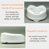 Toiletbril voor volwassenen, verhoogde toiletbril, 12 cm, met afdekking, geschikt voor ouderen, zwangere vrouwen, revalidatieverzorgers enz.