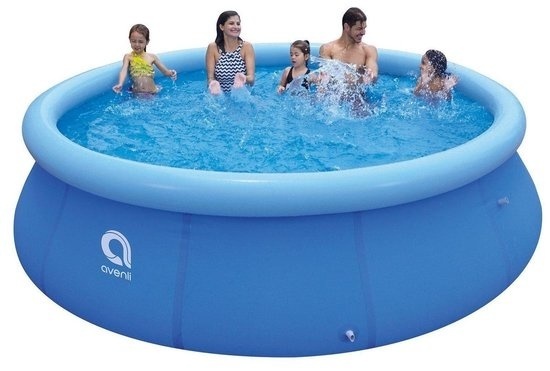 Opblaasbaar Zomerzwembad 244x63cm met Filterpomp & Afdekzeil | 54% Korting
