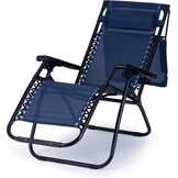 Ligstoel Zero Gravity met zonnedak – Blauw