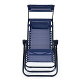 Ligstoel Zero Gravity met zonnedak – Blauw