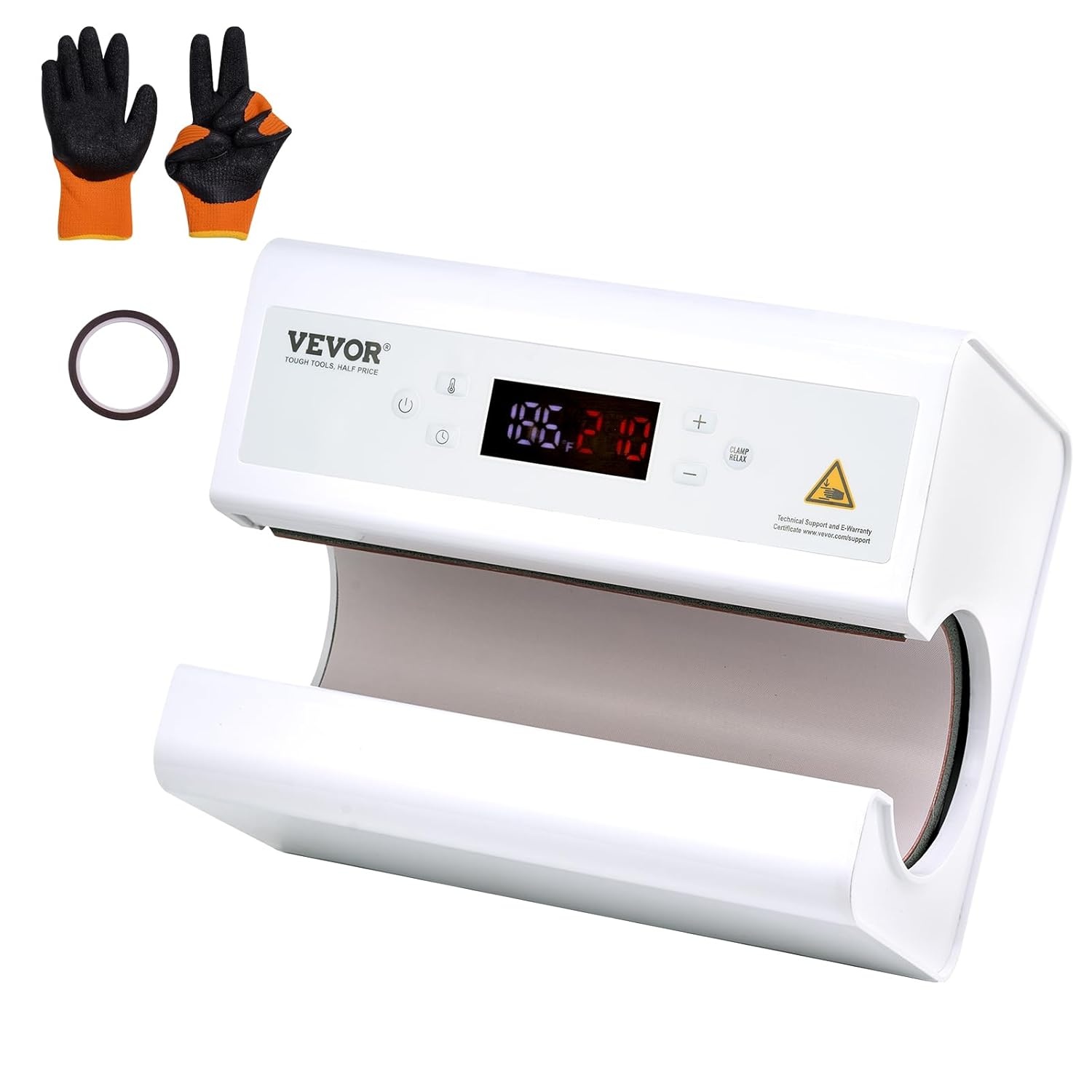 VEVOR Warmtepers voor kopjes, automatisch, 325-887 ml, diameter 75-85 mm, sublimatiemachine instelbare temperatuur en tijd, snelle en gelijkmatige verwarming, voor het overbrengen van foto's op mok