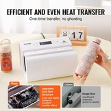VEVOR Warmtepers voor kopjes, automatisch, 325-887 ml, diameter 75-85 mm, sublimatiemachine instelbare temperatuur en tijd, snelle en gelijkmatige verwarming, voor het overbrengen van foto's op mok