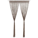 Macramé Gordijn Katoen Taupe 140x240 cm - 34% Korting!