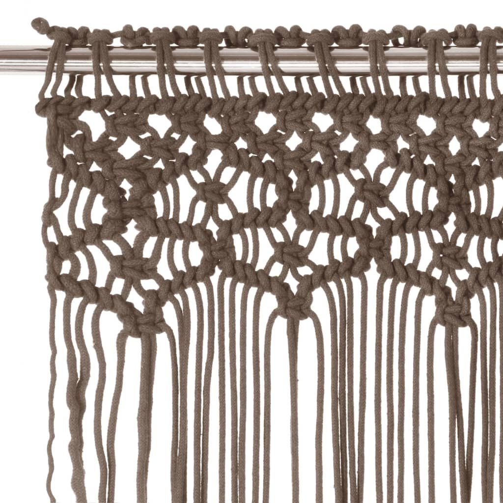 Macramé Gordijn Katoen Taupe 140x240 cm - 34% Korting!