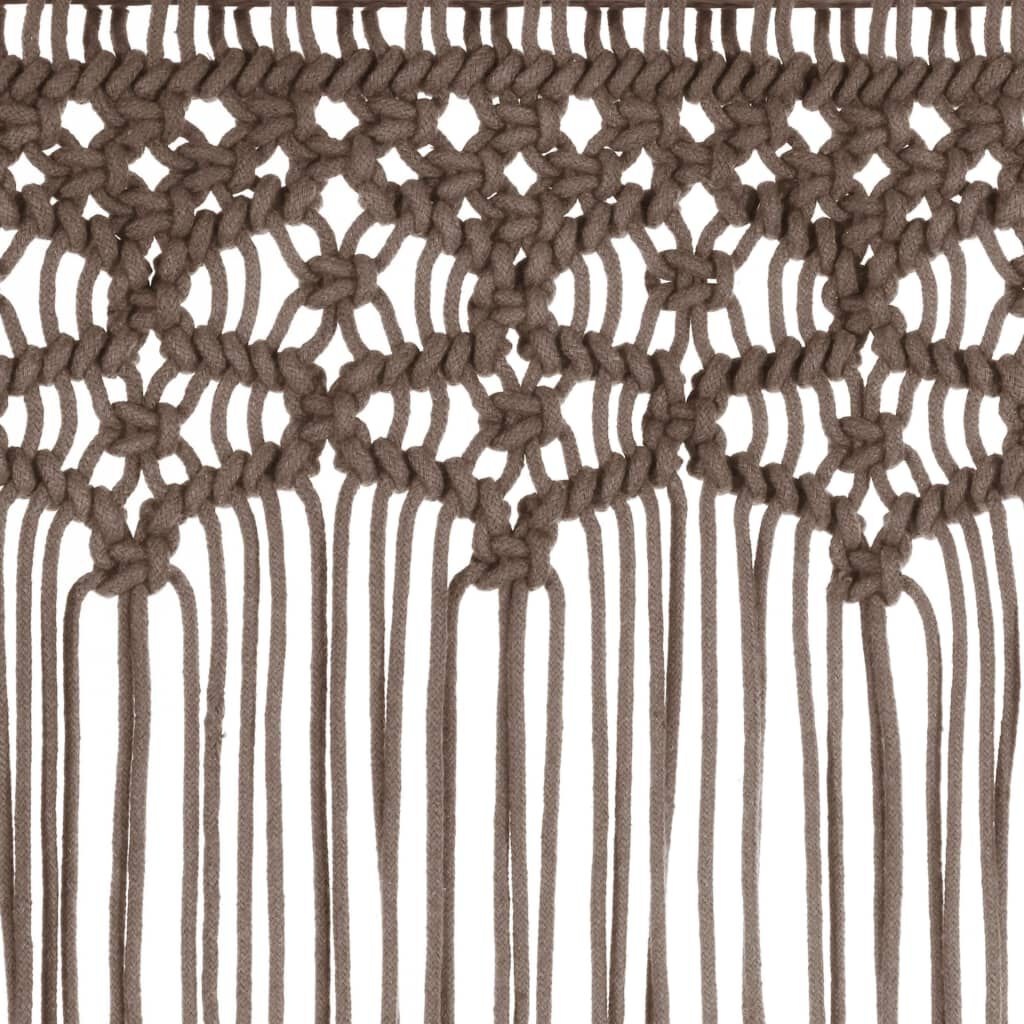 vidaXL Gordijn macramé 140x240 cm katoen taupe