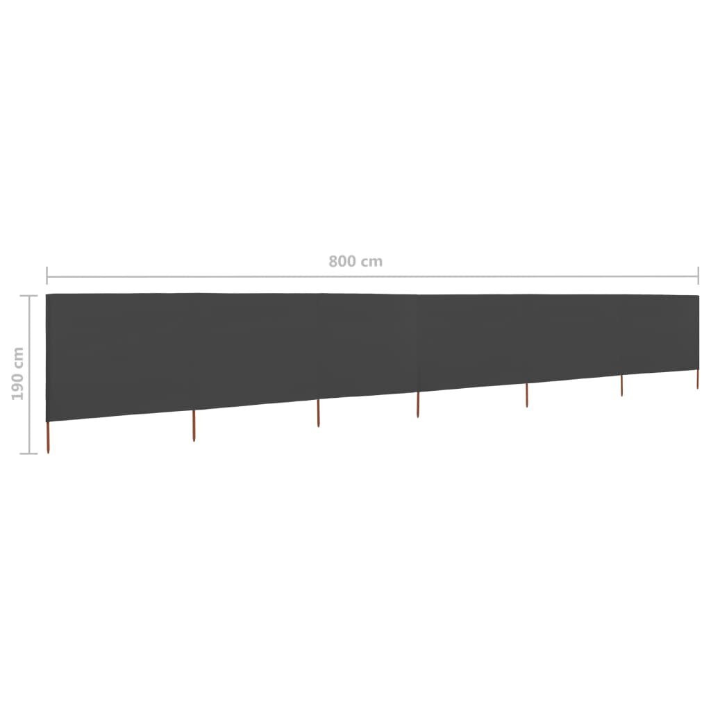 VidaXL Windscherm 6-panelen 800x160 cm Antraciet (34% Korting)