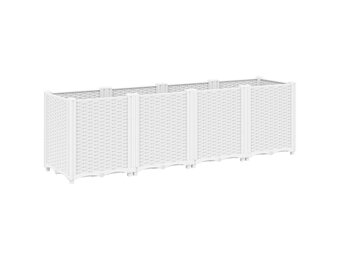 vidaXL Plantenbak 160x40x53 cm polypropeen wit
