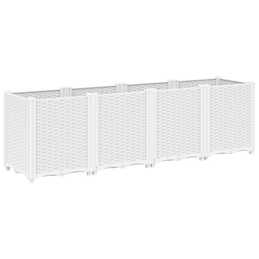 vidaXL Plantenbak 160x40x53 cm polypropeen wit