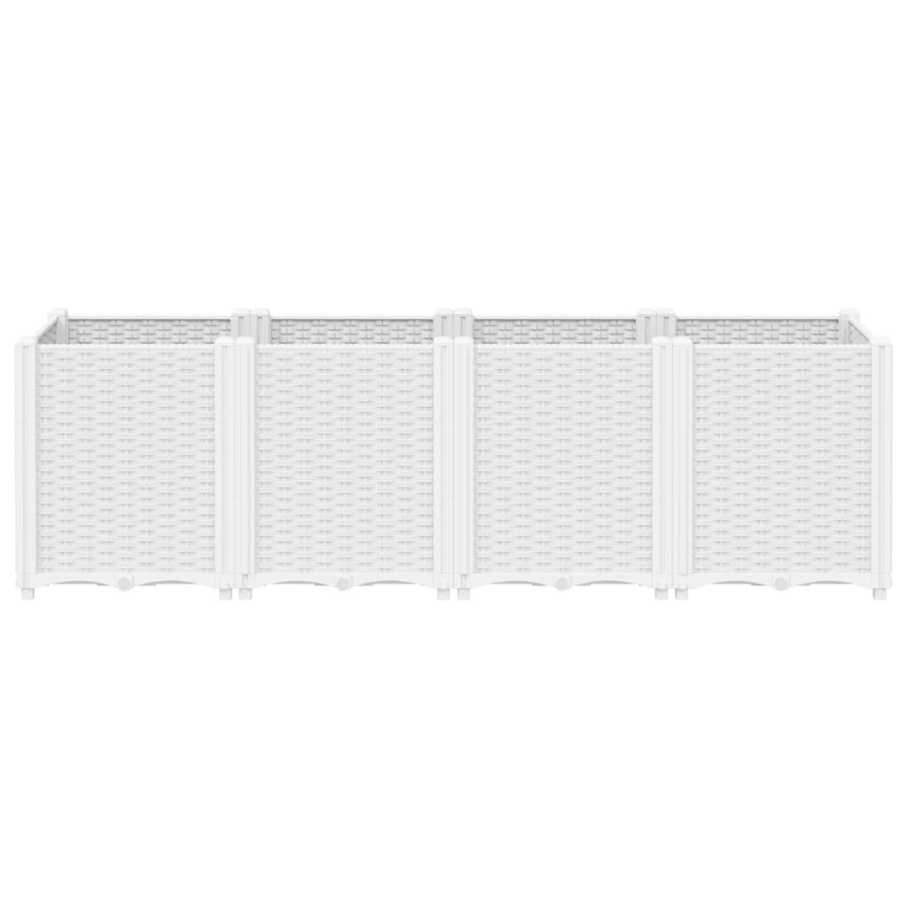 vidaXL Plantenbak 160x40x53 cm polypropeen wit