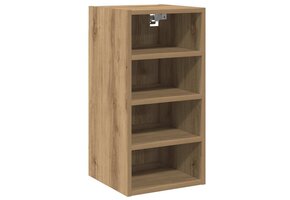 Hangkast 30x29,5x60 cm Bewerkt Hout - Artisanaal Eiken (33% korting)