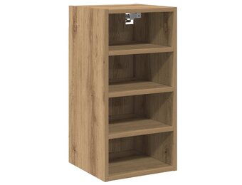 vidaXL Hangkast 30x29,5x60 cm bewerkt hout artisanaal eikenkleur
