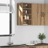 vidaXL Hangkast 30x29,5x60 cm bewerkt hout artisanaal eikenkleur