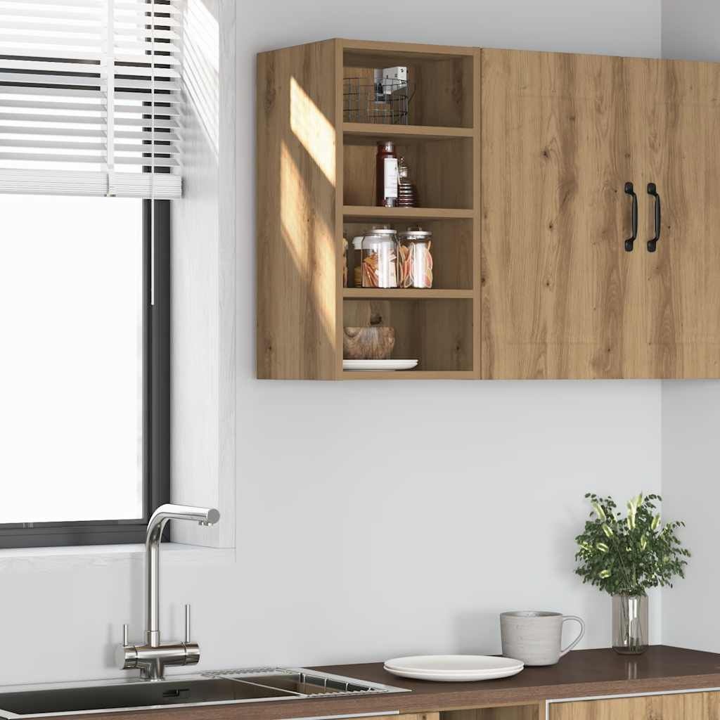 vidaXL Hangkast 30x29,5x60 cm bewerkt hout artisanaal eikenkleur