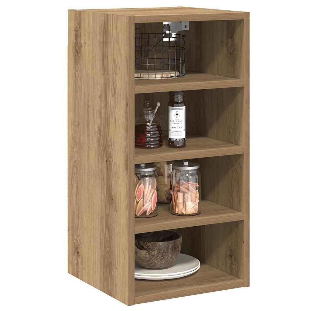 vidaXL Hangkast 30x29,5x60 cm bewerkt hout artisanaal eikenkleur