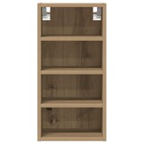 vidaXL Hangkast 30x29,5x60 cm bewerkt hout artisanaal eikenkleur