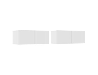 vidaXL Tv-meubels 2 st 80x30x30 cm bewerkt hout wit