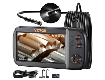 VEVOR Endoscoop Camera met 3 Lenzen - 4,5 inch IPS Scherm - 5 meter kabel - Zwart