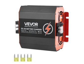 VEVOR DC-DC Acculader 12V 30A - 375W - Zwart - Geschikt voor Lithium, AGM, Gel en Loodaccu's