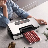 VEVOR Vacumeermachine met ingebouwde snijder - 90Kpa - 130W - Zilver