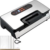 VEVOR Vacumeermachine met ingebouwde snijder - 90Kpa - 130W - Zilver