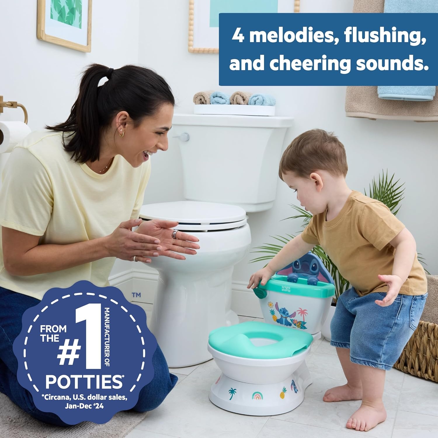 Bright Starts Disney Stitch My Size Potty - 2-in-1 Potje met Geluid