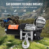 VEVOR Elektrische Lier 4000 lbs - 12V Lier voor ATV/UTV - Zwart