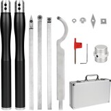 Carbide houtdraaibeitel set met verwisselbare bladen en handvat