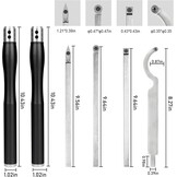 Carbide houtdraaibeitel set met verwisselbare bladen en handvat