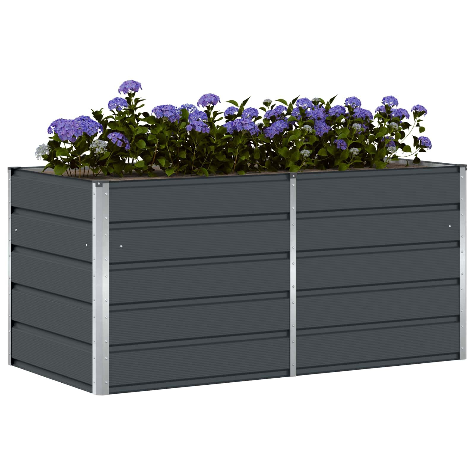 vidaXL Plantenbak Staal Antraciet 160x80x75cm - 58% Korting!