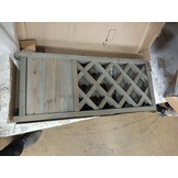 vidaXL Latwerkplantenbak hoekmodel 40x40x150 cm vurenhout grijs