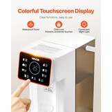 VEVOR Instant warmwaterdispenser, aanrecht kokend water dispenser met instelbare 6 temperaturen en 7 watervolumes, 100 oz verwijderbare watertank, snelle verwarming met touchscreen en kinderslot voor