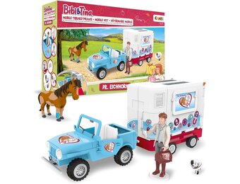 CRAZE Bibi en Tina speelset mobiel dierenarts station Dr. Eichhorn paarden speelgoed dokter speelfiguren Martinshof meisjes cadeau spellen vanaf 3 jaar 19276