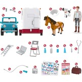 CRAZE Bibi en Tina speelset mobiel dierenarts station Dr. Eichhorn paarden speelgoed dokter speelfiguren Martinshof meisjes cadeau spellen vanaf 3 jaar 19276