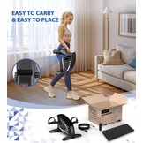 MOSUNY Elektrische Mini Hometrainer - Zwart/Wit - Met 15 Snelheden en Afstandsbediening