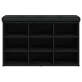 vidaXL Schoenenbank 82x32x50 cm bewerkt hout zwart