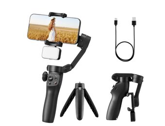 VEVOR Gimbal Stabilisator voor smartphone, 3-assige stabilisatie, voor video-opname, met magnetisch vullicht, gezichtsherkenning, gebarenbesturing