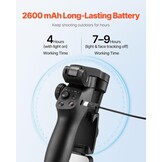 VEVOR Gimbal Stabilisator voor smartphone, 3-assige stabilisatie, voor video-opname, met magnetisch vullicht, gezichtsherkenning, gebarenbesturing
