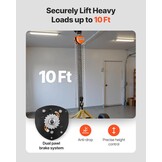 VEVOR Trekkoord met 2 T draagvermogen, handketting, 3 m hefhoogte, hoes met G80-ketting, krachtige takel, handmatige takel voor garages, magazijnen, automobielmachines, oranje