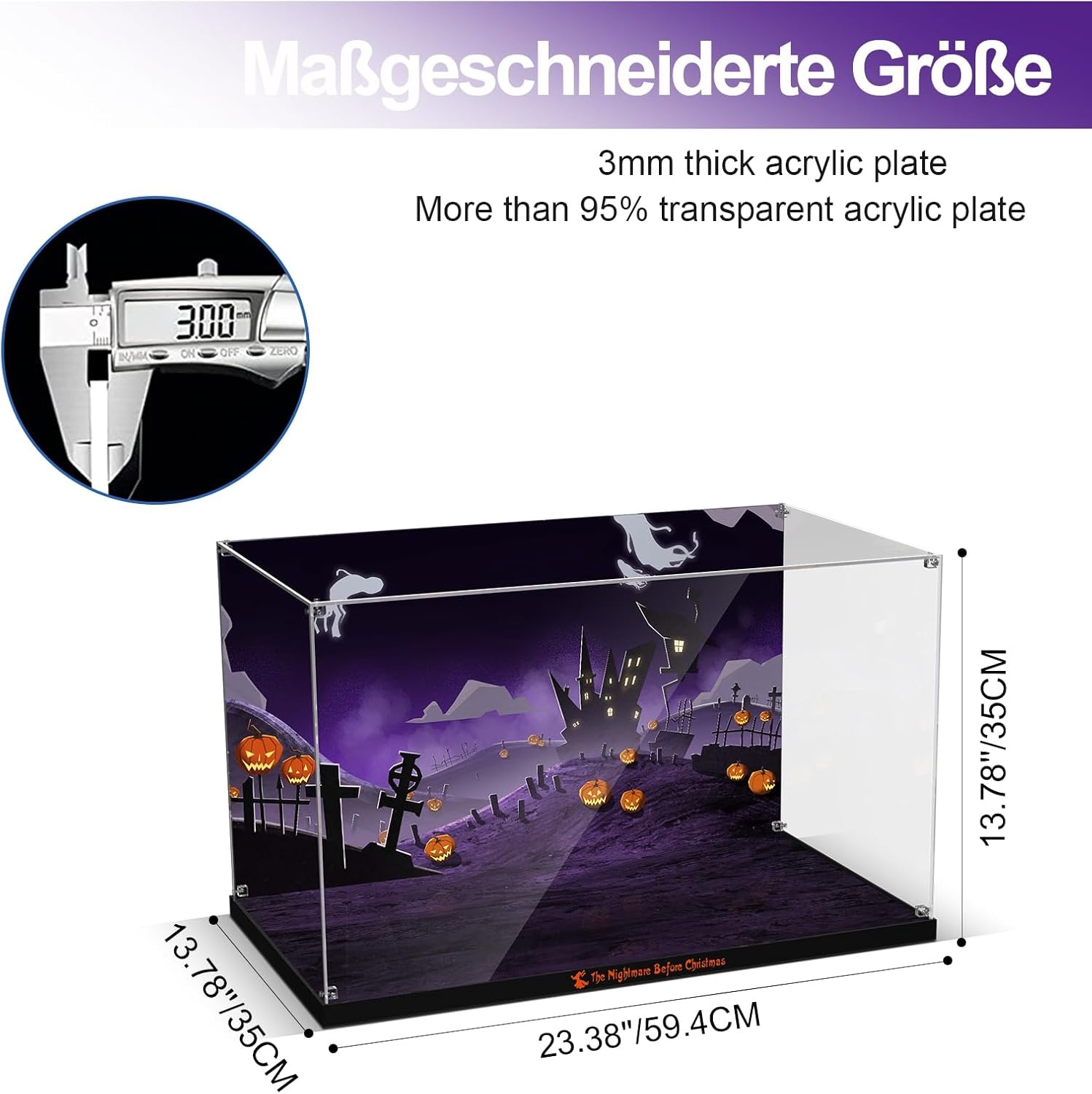Cooldac Acryl Display Case voor Lego Tim Burton's Nightmare Before Christmas 21351